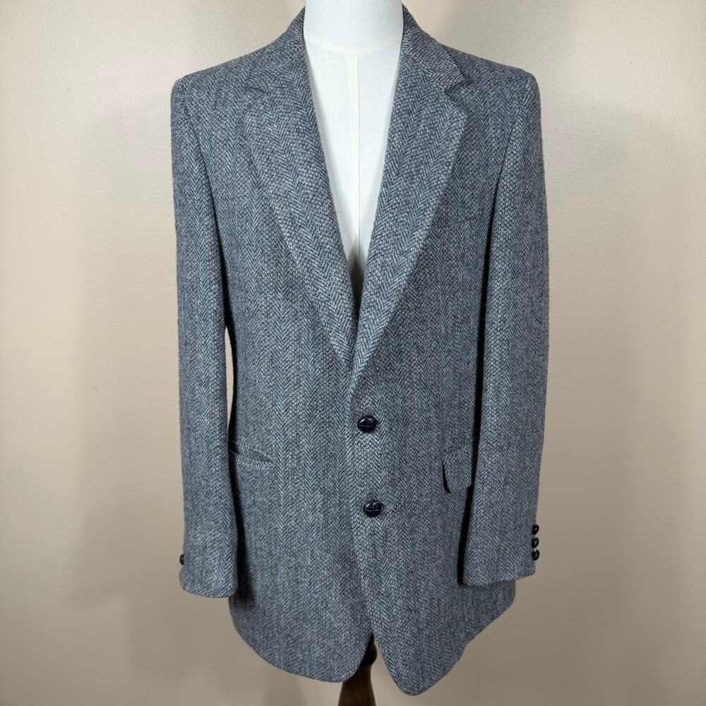 Harris Tweed Mens Tweed Wool Blazer Kroth Menswear Size 40R Preppy Academia